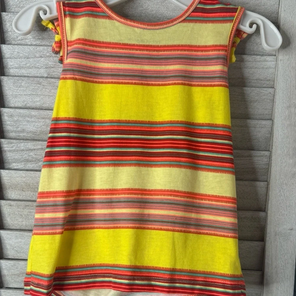 GAP Baby Girl Striped Tank Top 18-24M Bright Summer Sleeveless Shirt